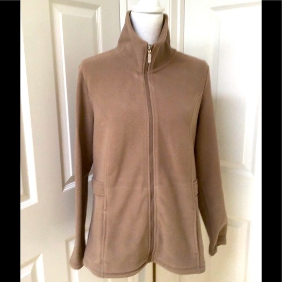 Denim & Company Brown 100% Polyester ZIP Front Jacket. So Warm & Cozy. - Picture 5 of 11